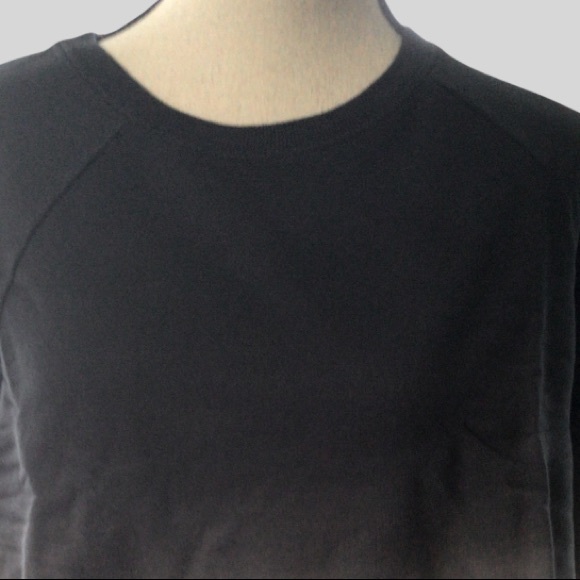 ❌DONATED❌Black French Terry Ombré Dip Dyed Raglan Sleeve Top - Picture 5 of 10